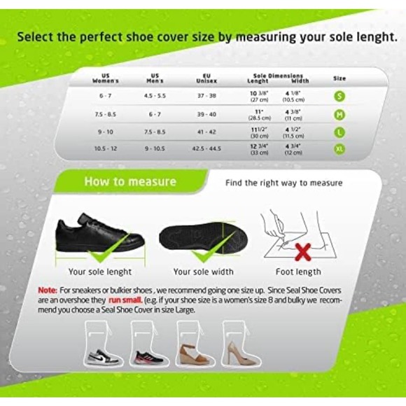 Stay Dry in Style: SEAL Waterproof Shoe Covers, Size Large - Lilac Reusable - Picture 5 of 14